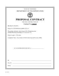 PROPOSAL CONTRACT - Tennessee Department of Transportation