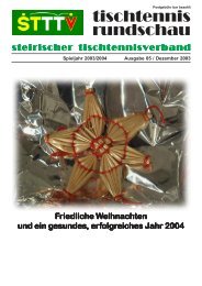 tischtennis rundschau - Steirischer Tischtennisverband