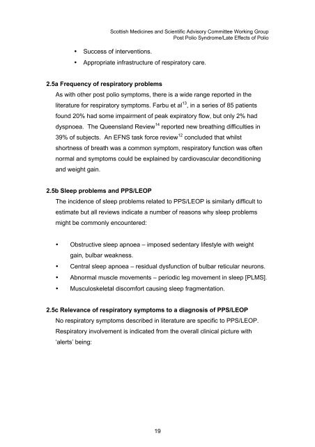 SMASAC Working Group Post Polio Syndrome - Scottish Health On ...