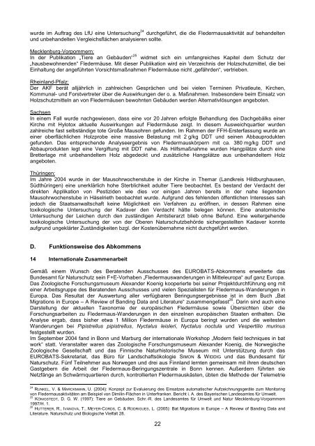 Nationaler Bericht Eurobats 2006 - Bundesamt für Naturschutz
