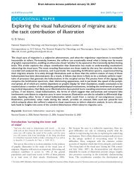 Exploring the visual hallucinations of migraine aura: the tacit ... - Brain