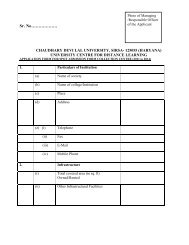 Proforma/Guidelines for Spot Admission Form Collection Centre
