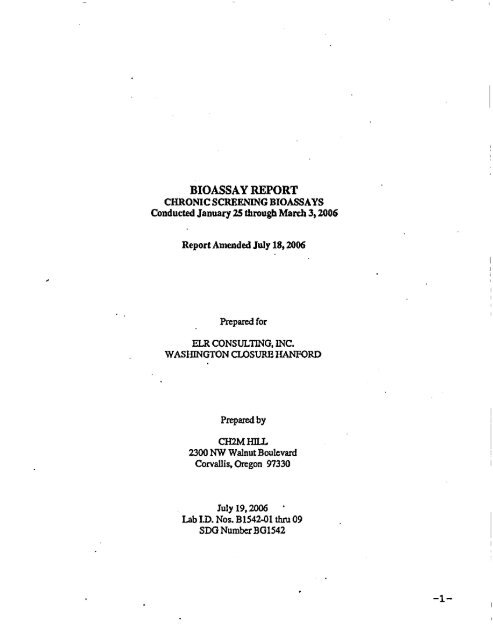 SAF-RC-051 100 & 300 Area Component. of the ... - Hanford Site