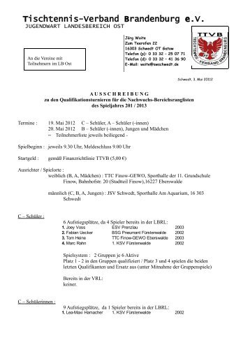 qlbrl o - Tischtennisverband Brandenburg TTVB