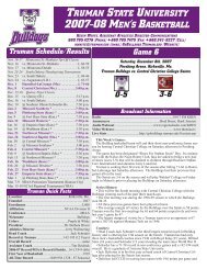 2007-08 MEN'S BASKETBALL - Truman State University