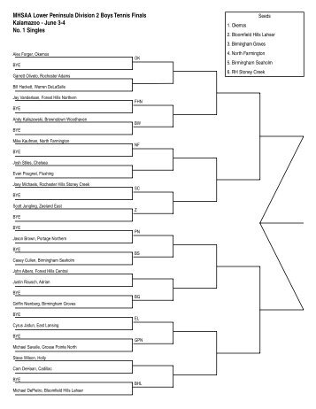 MHSAA Lower Peninsula Division 2 Boys Tennis Finals - MHSAA.com