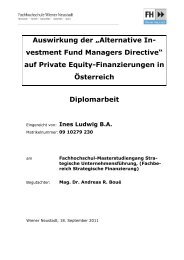 Auswirkung der AIFM-D auf PE-Finanzierungen in - Austrian Private ...