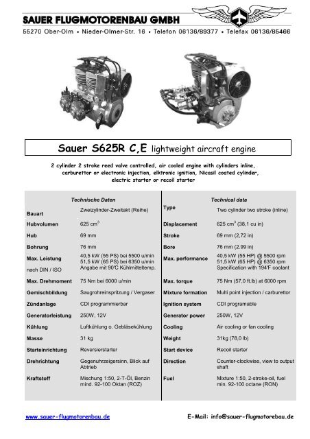 S625 R C/E 55-65 PS pdf. Datei - sauer-motorenbau