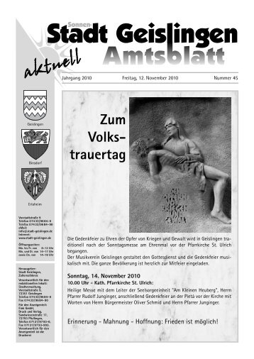 Amtsblatt Geislingen KW 45