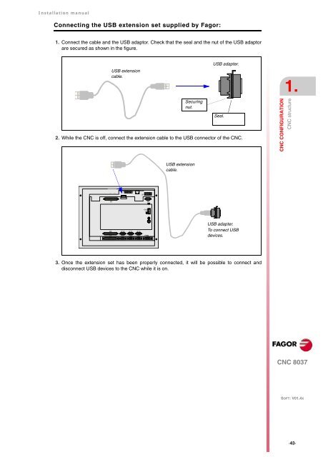 CNC 8037 - Installation manual - Fagor Automation