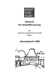 Zentrum für Umweltforschung (ZfU) - Johannes Gutenberg ...
