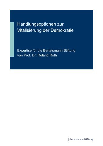 Handlungsoptionen zur Vitalisierung der Demokratie