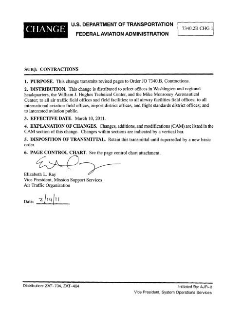 changes, additions and modifications - TFM Learning - FAA