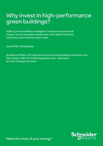 Why invest in high-performance green buildings? - Schneider Electric