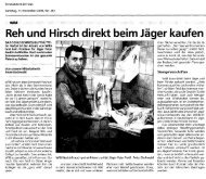 Reh und Hirsch direkt beim Jäger kaufen