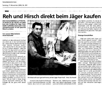 Reh und Hirsch direkt beim Jäger kaufen