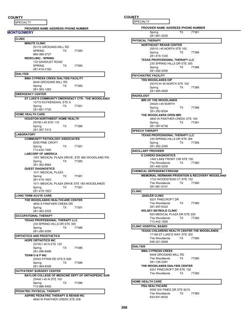 Texas True Choice Facility and Ancillary ... - Seton Health Plan