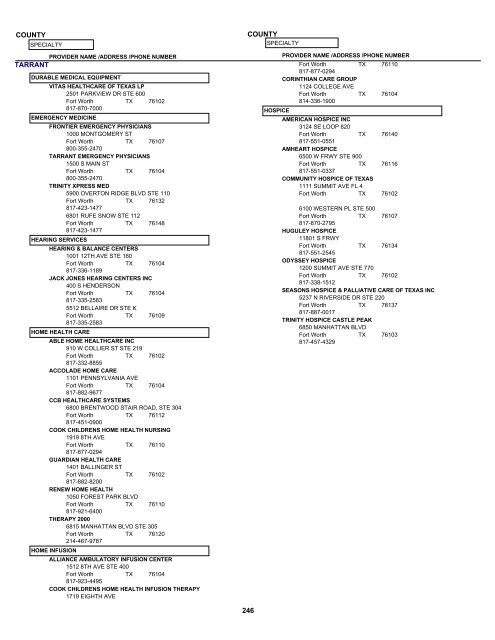 Texas True Choice Facility and Ancillary ... - Seton Health Plan