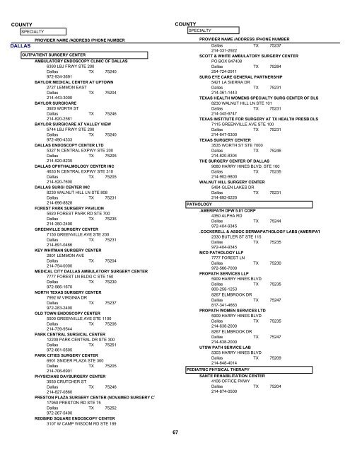 Texas True Choice Facility and Ancillary ... - Seton Health Plan