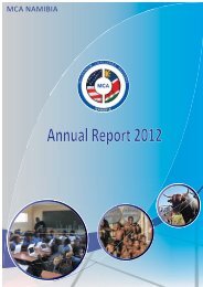 Annual Report 2012 - Millennium Challenge Account Namibia