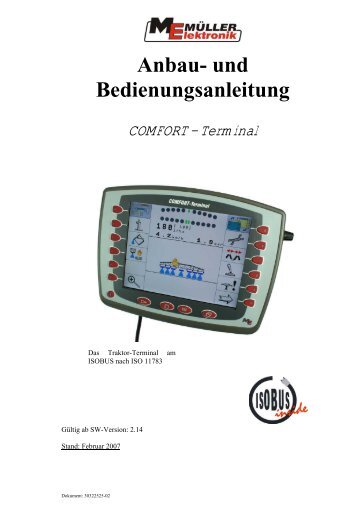 COMFORT - Terminal - Bedieungsanleitung - Remund + Berger