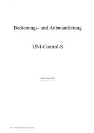 UNI-Control S - Bedienungsanleitung - Remund + Berger