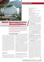 Hoch beanspruchte Stretchfolien