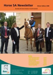 Horse SA Newsletter Winter Edition 2008