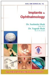 Implants in Ophthalmology - All India Ophthalmological Society