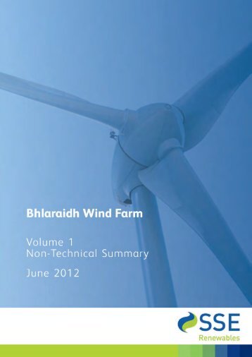 Bhlaraidh wind farm project - non-technical summary - SSE