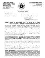 Rising Tree Wind Farm Project Notice of Preparation - County of Kern