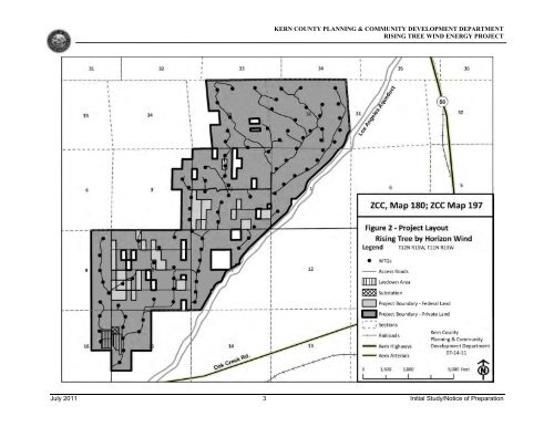 Rising Tree Wind Farm Project Notice of Preparation - County of Kern