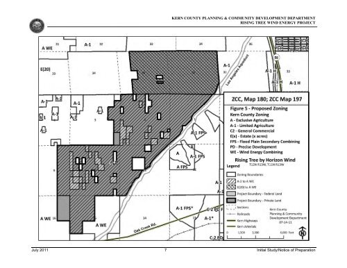 Rising Tree Wind Farm Project Notice of Preparation - County of Kern