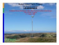 Butoni Wind Farm Project LEARNINGS