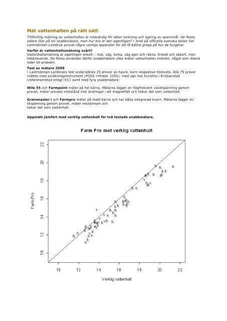 Mät vattenhalten på rätt sätt - Lantmännen maskin