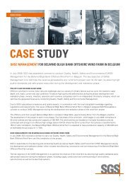 QHSE Management for Belwind Bligh Bank Offshore Wind ... - SGS