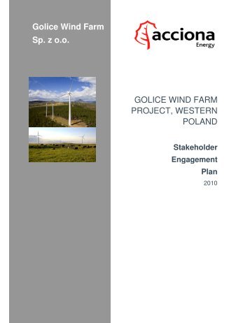 Golice Wind Farm Sp. z o.o. GOLICE WIND FARM PROJECT ...