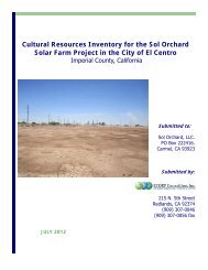 Cultural Resources Inventory for the Sol Orchard Solar Farm Project ...