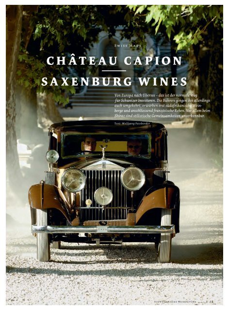 CHÂTEAU CAPION SAXENBURG WINES - Nauer Weine