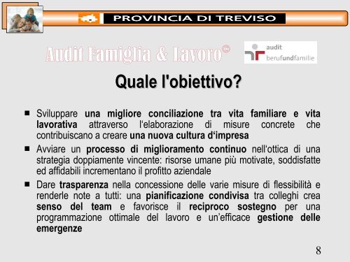 Audit famiglia & lavoro - Provincia di Treviso