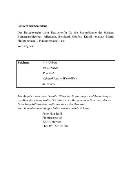 2011-09-Stammbaum der Familie Majoleth - Burgenverein Untervaz