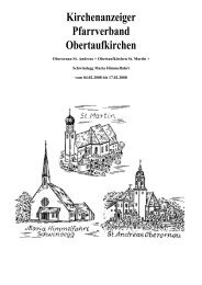 Kirchenanzeiger Pfarrverband Obertaufkirchen