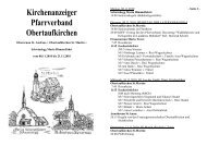 Kirchenanzeiger Pfarrverband Obertaufkirchen