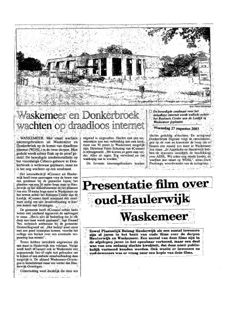 9 Waskemeer 2001 - 2004 - Gemeente Ooststellingwerf