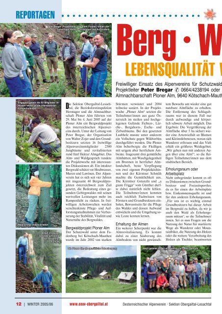 Die Mitgliederzeitung der Sektion Obergailtal-Lesachtal - OeAV