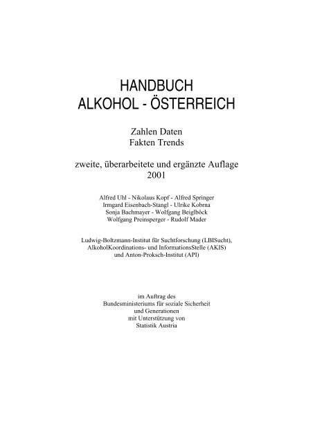 Handbuch Alkohol Osterreich