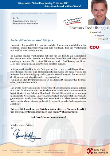 Bürgerbrief - Thomas Redelberger