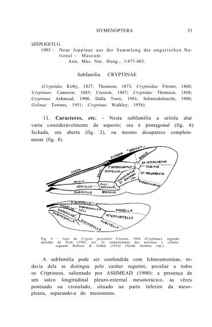 Superfamília ICHNEUMONOIDEA - Acervo Digital de Obras Especiais