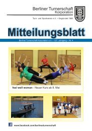 Mitteilungsblatt - Berliner Turnerschaft