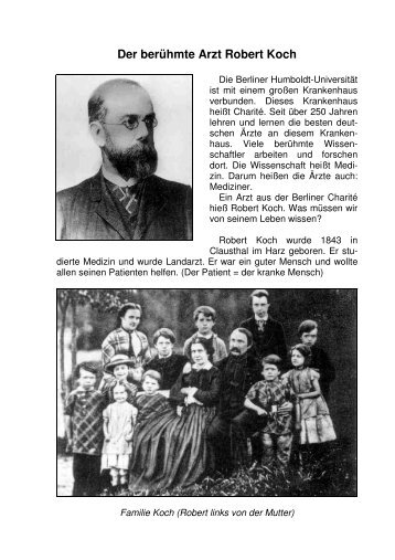 Der berühmte Arzt Robert Koch